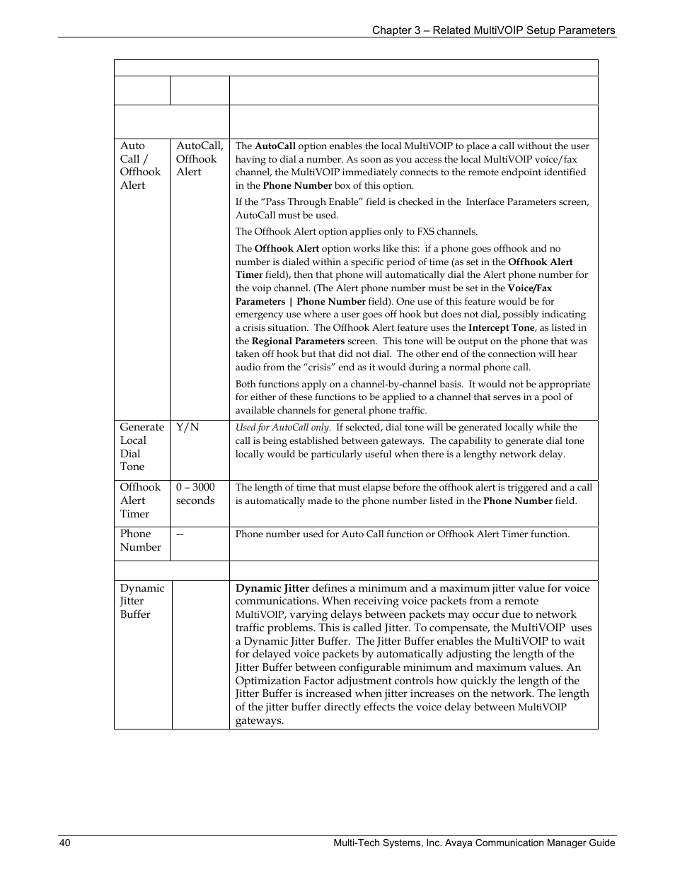 Multi-Tech Systems MVP103 User Manual | Page 40 / 79