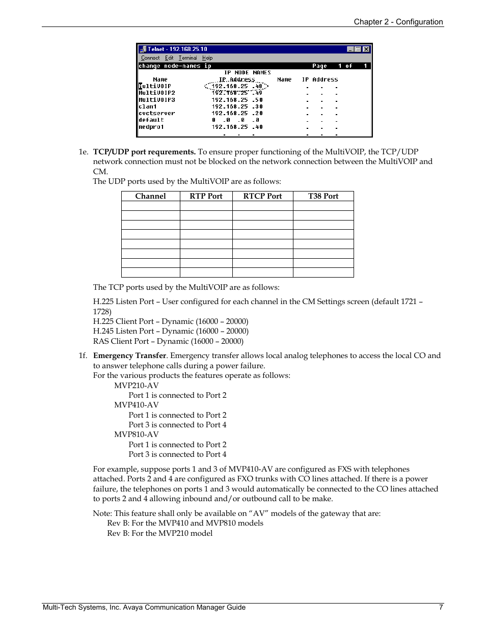 Multi-Tech Systems MVP103 User Manual | Page 7 / 79