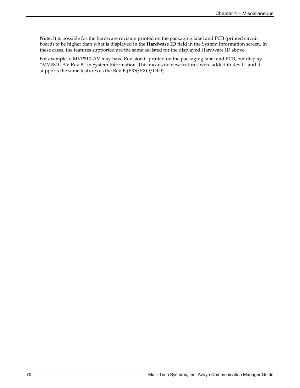 Multi-Tech Systems MVP103 User Manual | Page 70 / 79