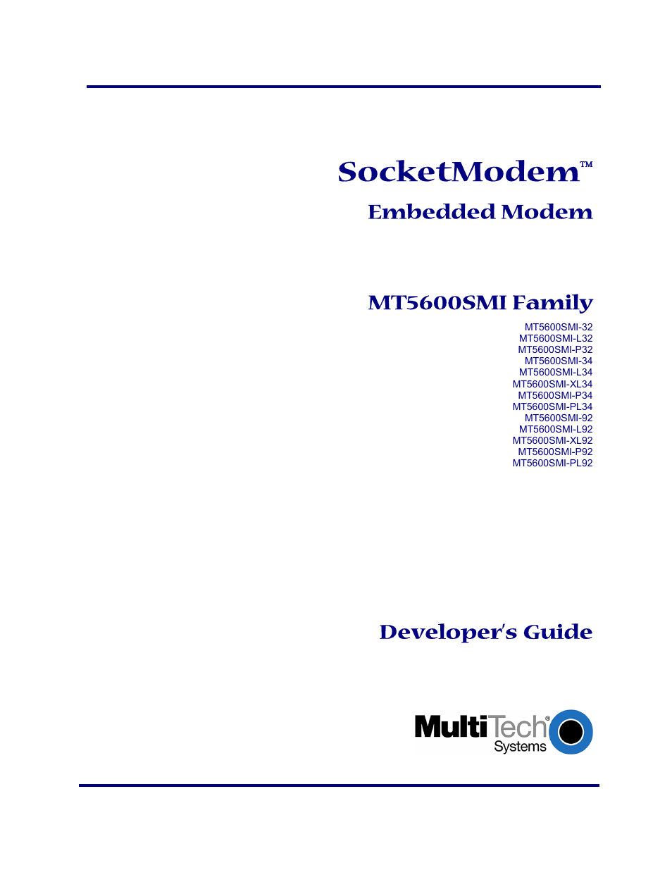 Multi-Tech Systems MT5600SMI-34 User Manual | 134 pages