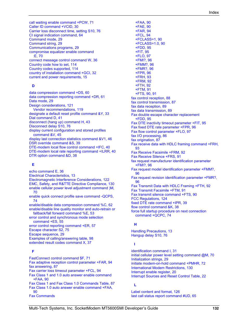 Multi-Tech Systems MT5600SMI-34 User Manual | Page 132 / 134