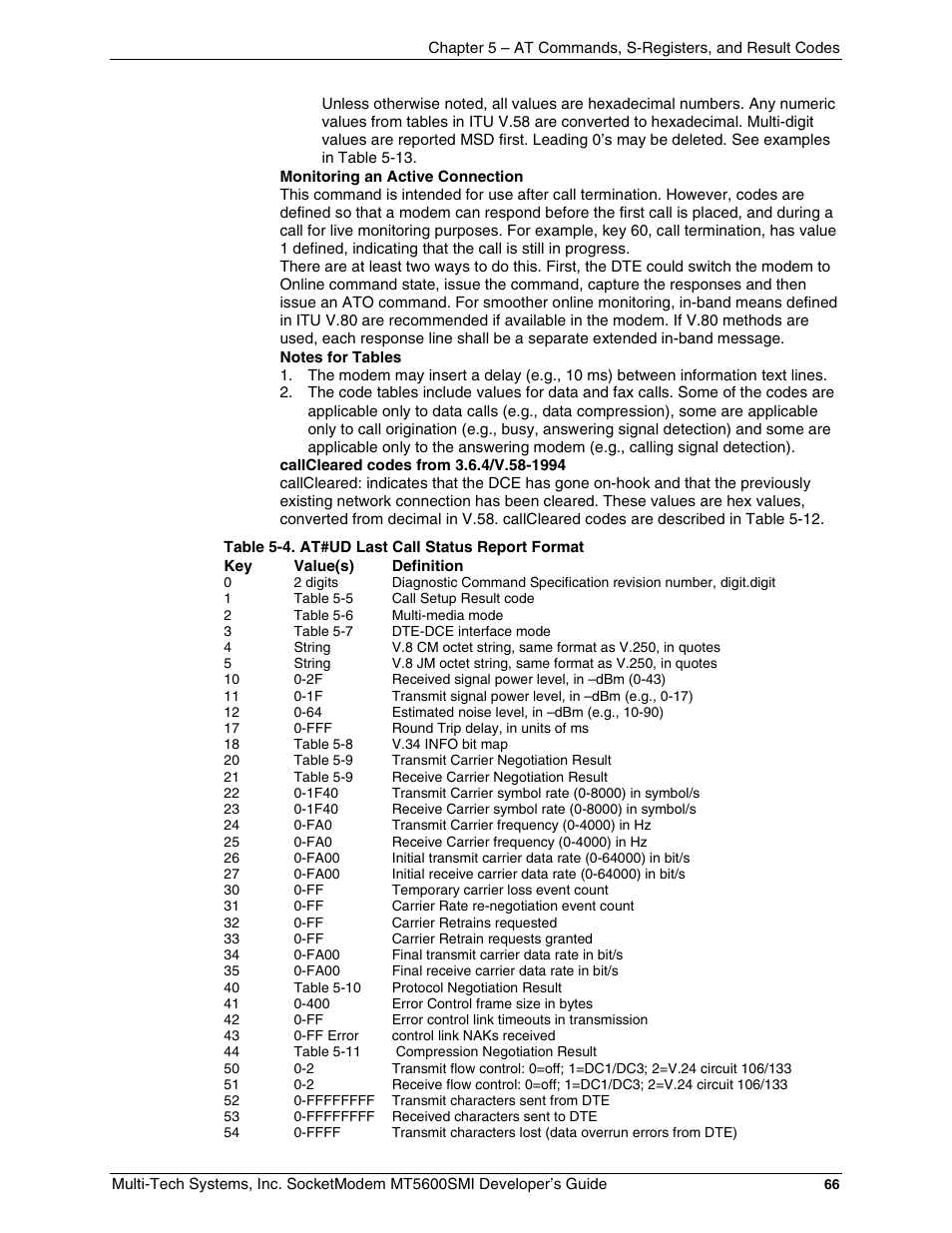 Multi-Tech Systems MT5600SMI-34 User Manual | Page 66 / 134