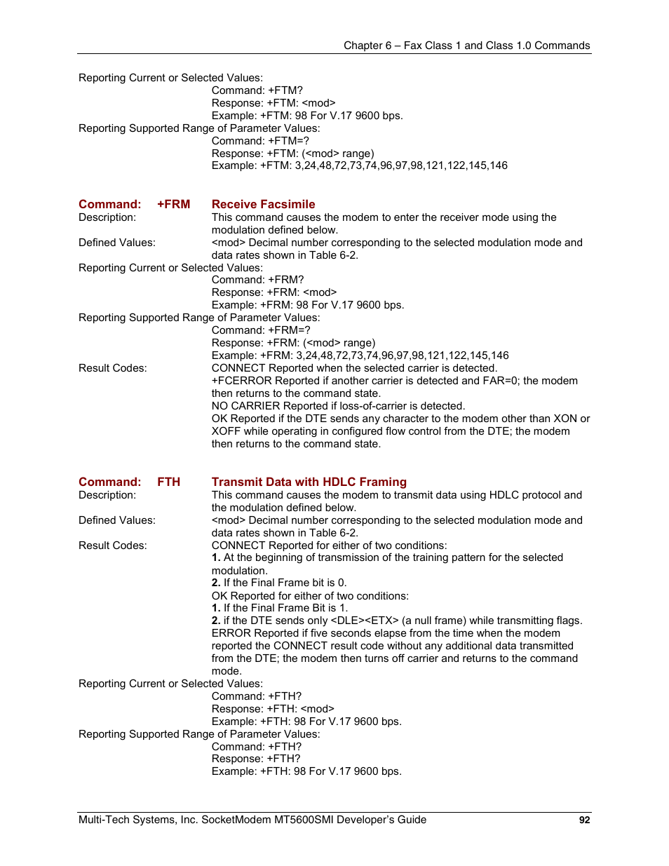 Multi-Tech Systems MT5600SMI-34 User Manual | Page 92 / 134