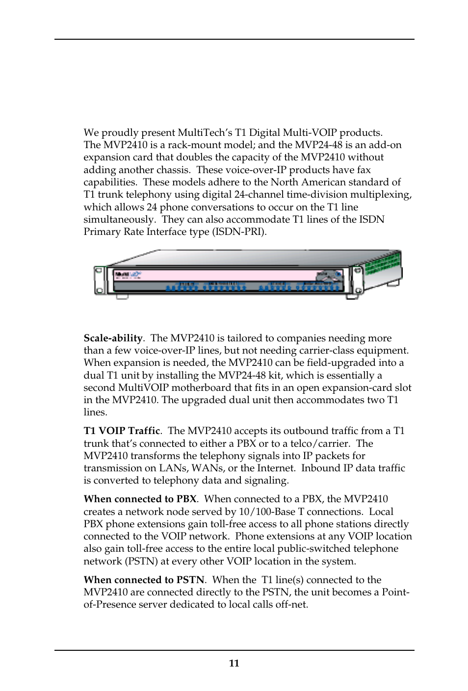 Introduction to ti multivoips (mvp2410 & mvp24-48) | Multi-Tech Systems MULTIVOIP MVP-410ST/810ST User Manual | Page 11 / 559