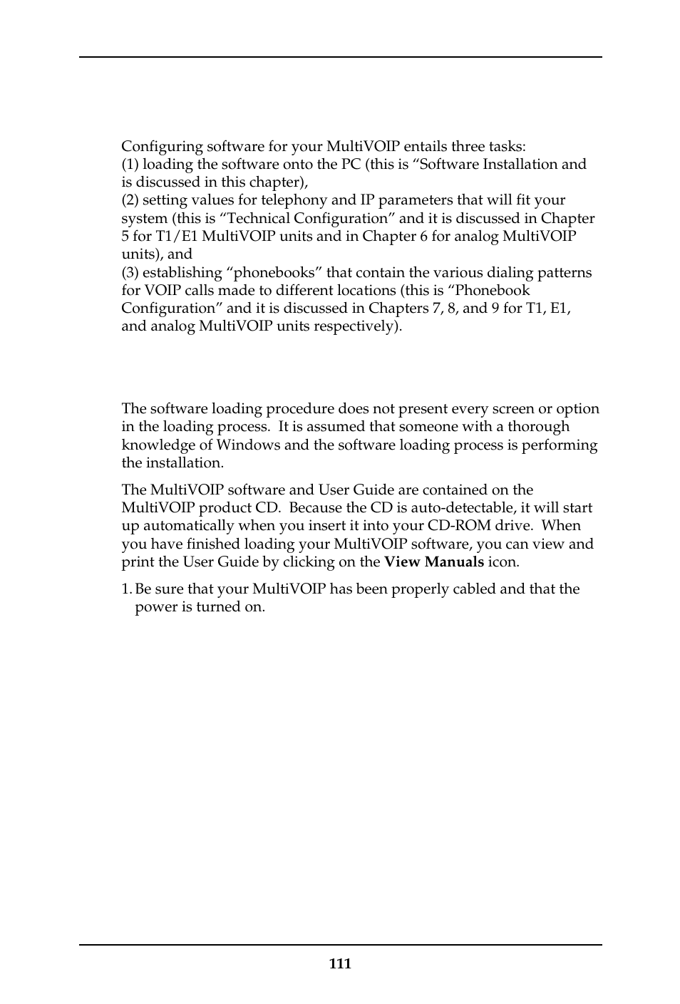 Introduction, Loading multivoip software onto the pc | Multi-Tech Systems MULTIVOIP MVP-410ST/810ST User Manual | Page 111 / 559