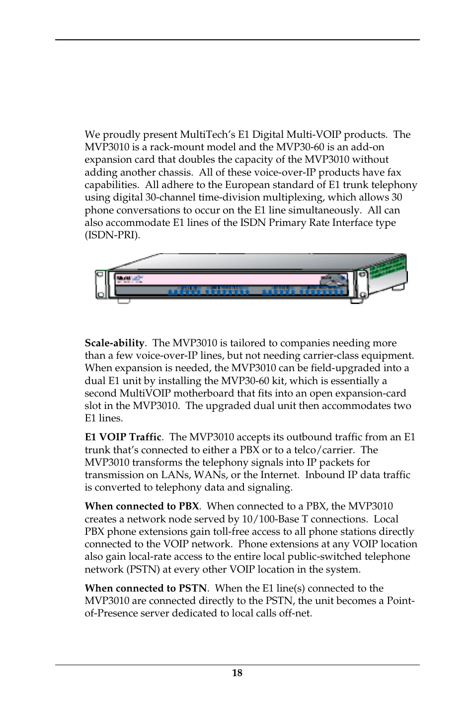 Introduction to ei multivoips (mvp3010 & mvp30-60) | Multi-Tech Systems MULTIVOIP MVP-410ST/810ST User Manual | Page 18 / 559