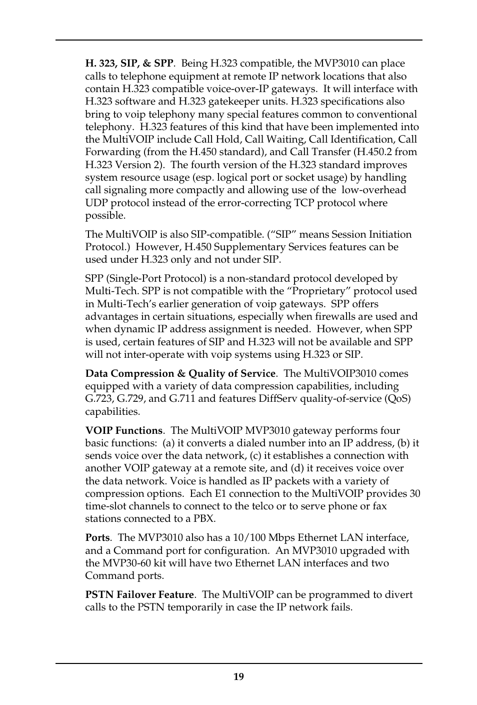 Multi-Tech Systems MULTIVOIP MVP-410ST/810ST User Manual | Page 19 / 559