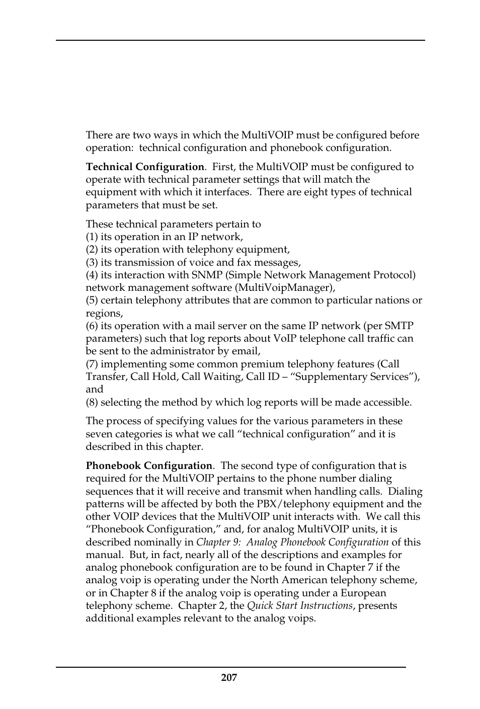 Configuring the analog/bri multivoip | Multi-Tech Systems MULTIVOIP MVP-410ST/810ST User Manual | Page 207 / 559