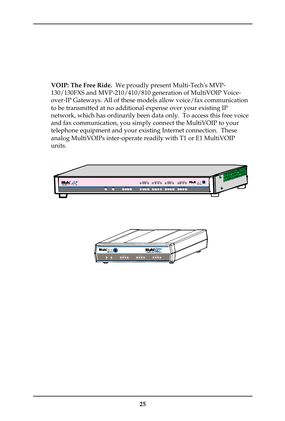 Multivoip user guide overview 25 | Multi-Tech Systems MULTIVOIP MVP-410ST/810ST User Manual | Page 25 / 559