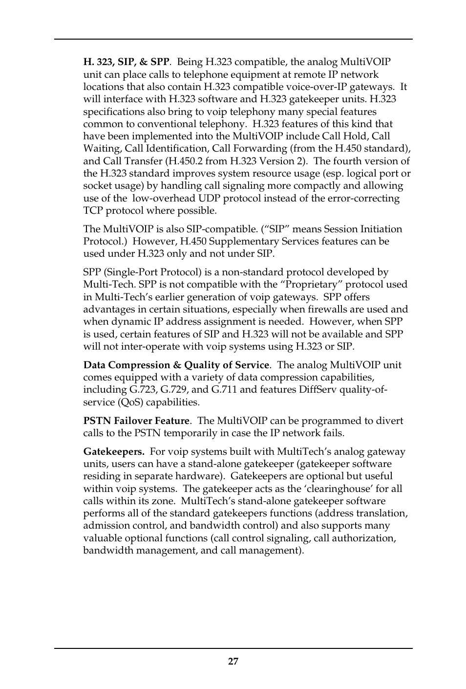 Multi-Tech Systems MULTIVOIP MVP-410ST/810ST User Manual | Page 27 / 559