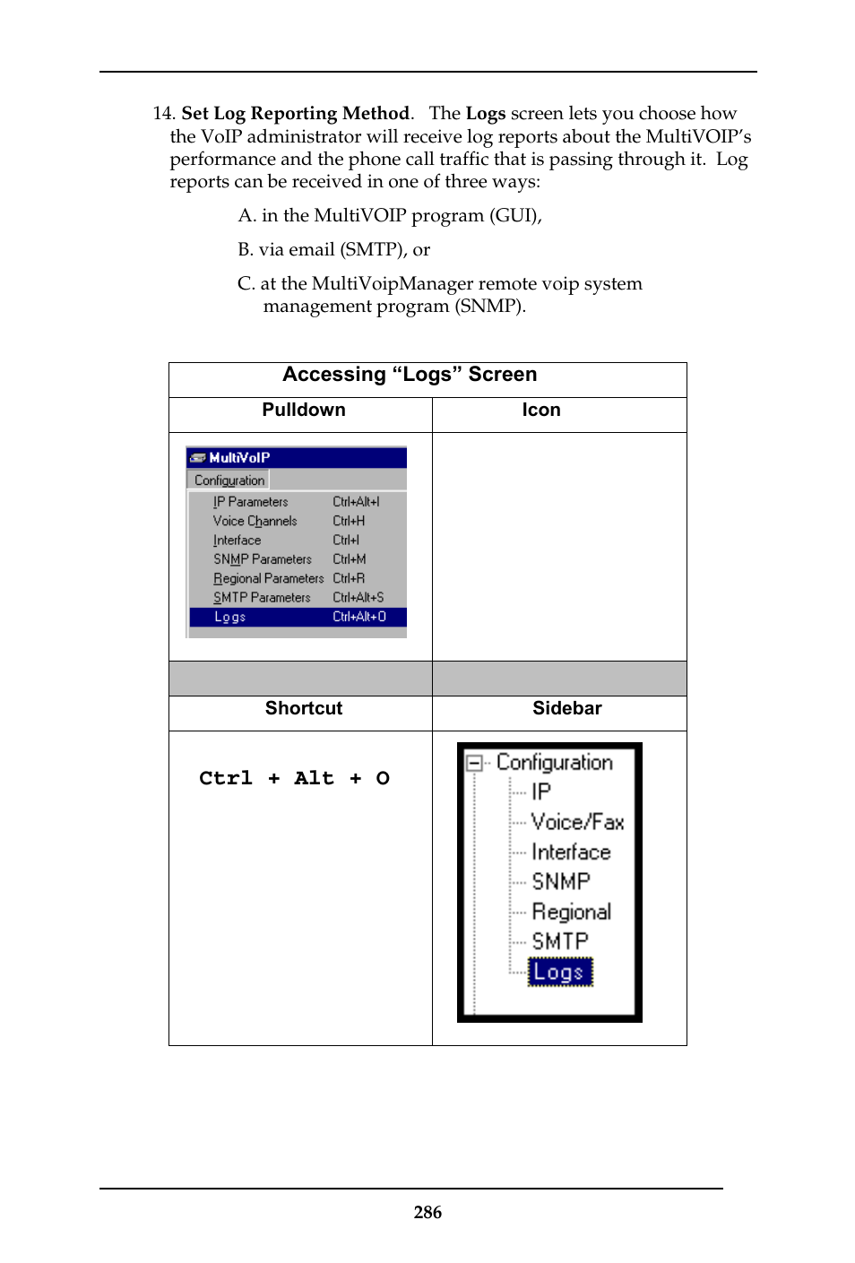 Ctrl + alt + o | Multi-Tech Systems MULTIVOIP MVP-410ST/810ST User Manual | Page 286 / 559