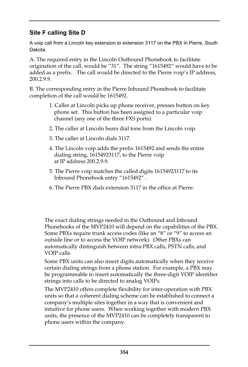 Variations in pbx characteristics | Multi-Tech Systems MULTIVOIP MVP-410ST/810ST User Manual | Page 354 / 559