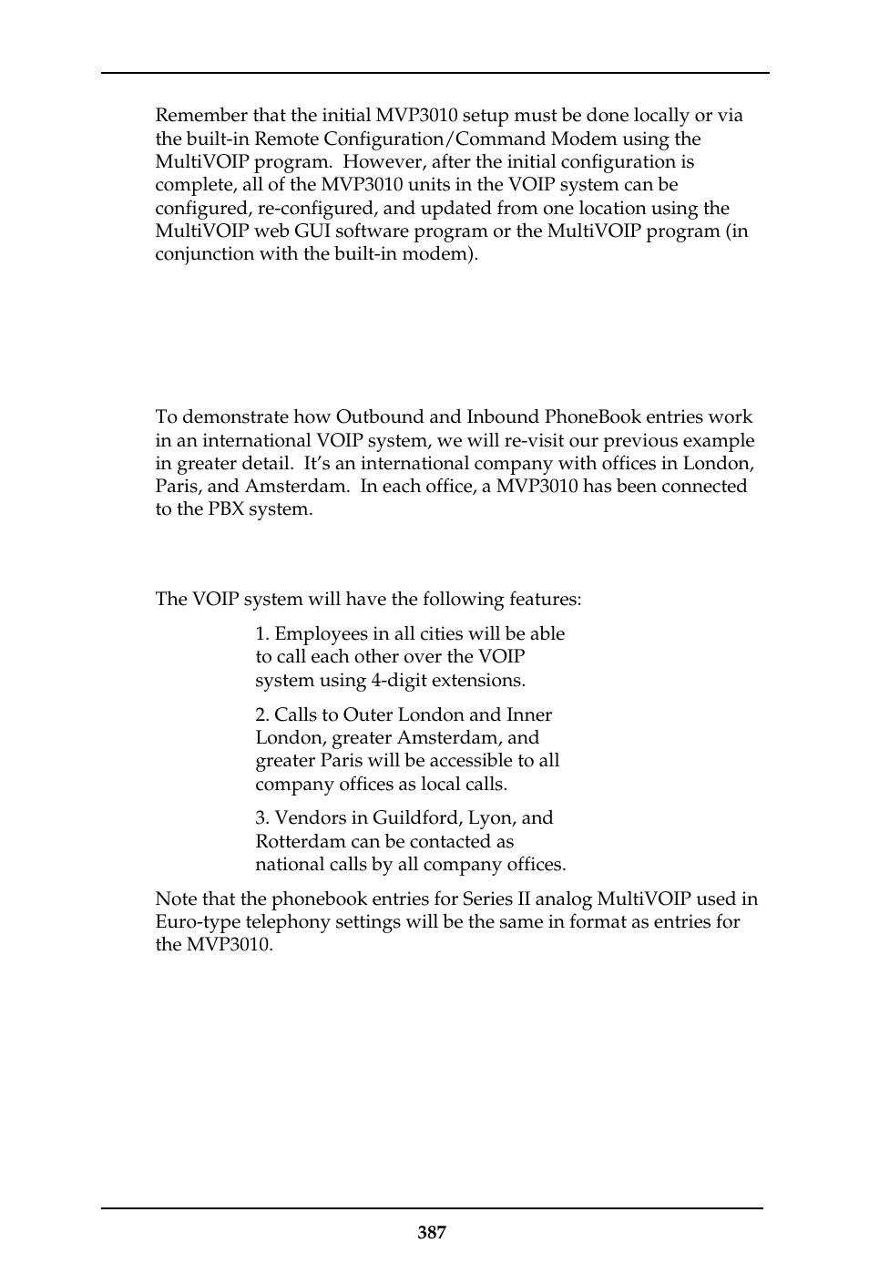 E1 phonebook examples, 3 sites, all-e1 example | Multi-Tech Systems MULTIVOIP MVP-410ST/810ST User Manual | Page 387 / 559
