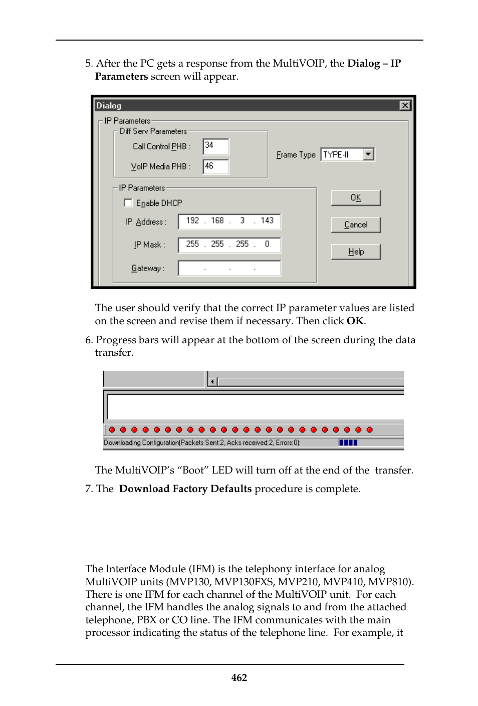 Downloading ifm firmware (analog voips only) | Multi-Tech Systems MULTIVOIP MVP-410ST/810ST User Manual | Page 462 / 559