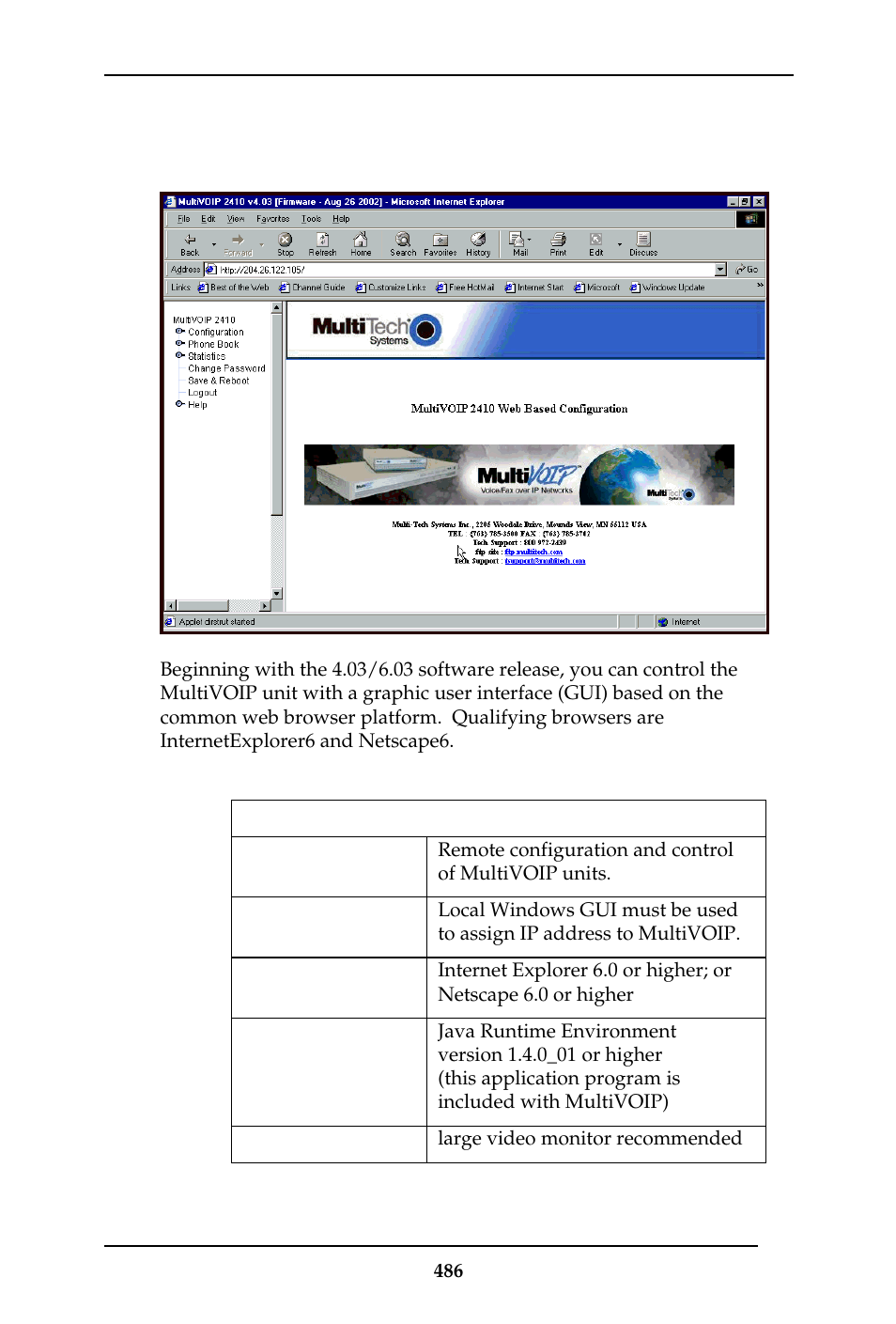 Web browser interface | Multi-Tech Systems MULTIVOIP MVP-410ST/810ST User Manual | Page 486 / 559