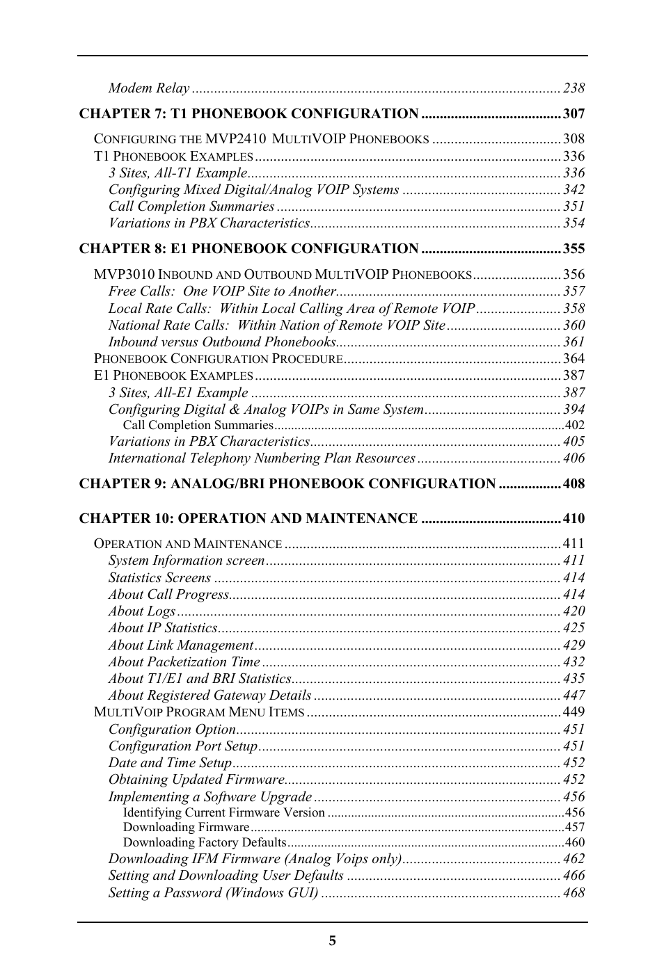 Multi-Tech Systems MULTIVOIP MVP-410ST/810ST User Manual | Page 5 / 559