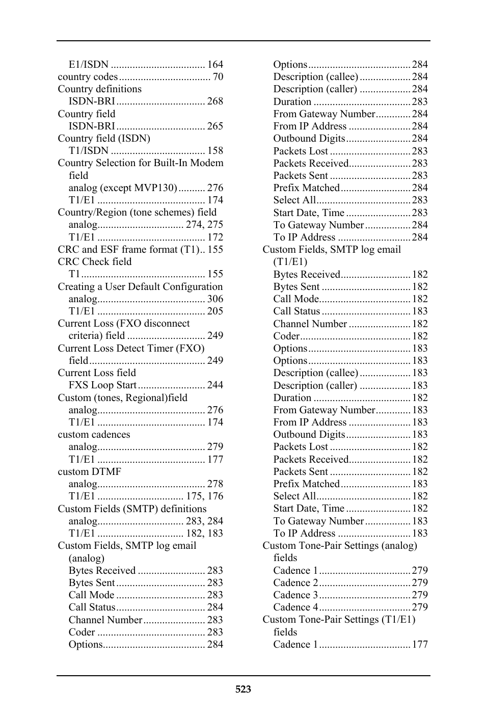 Multi-Tech Systems MULTIVOIP MVP-410ST/810ST User Manual | Page 523 / 559