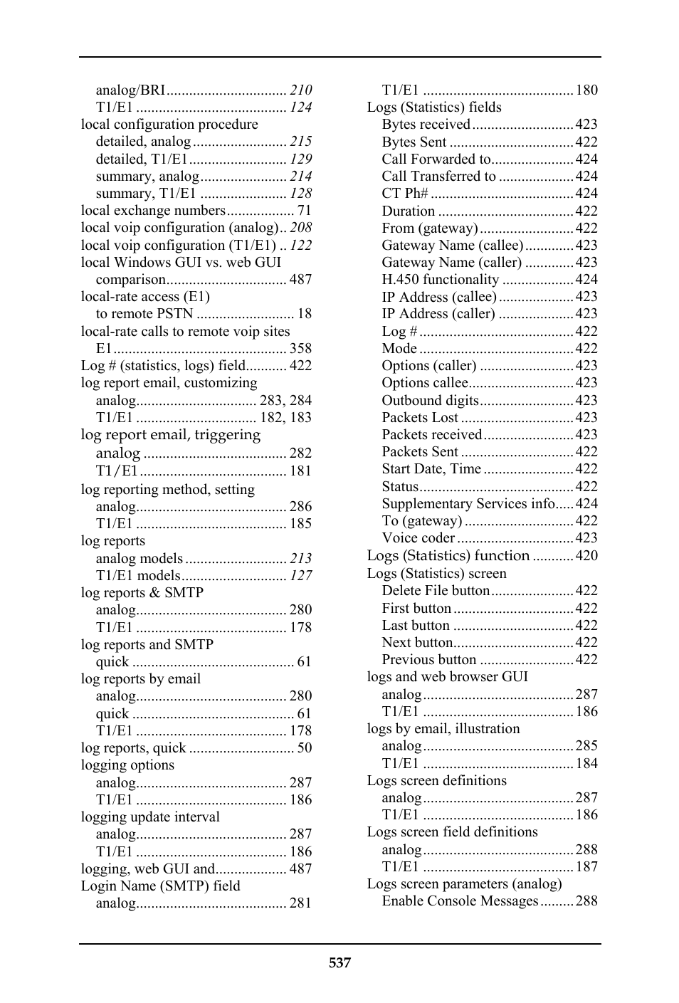Multi-Tech Systems MULTIVOIP MVP-410ST/810ST User Manual | Page 537 / 559