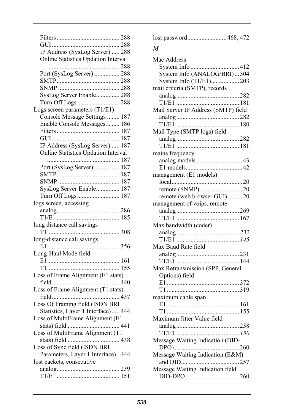 Multi-Tech Systems MULTIVOIP MVP-410ST/810ST User Manual | Page 538 / 559