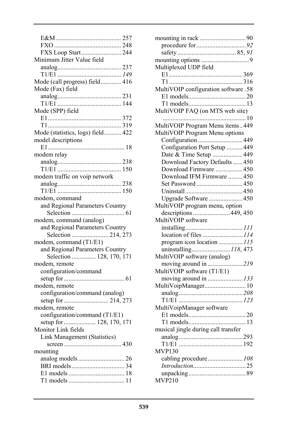 Multi-Tech Systems MULTIVOIP MVP-410ST/810ST User Manual | Page 539 / 559
