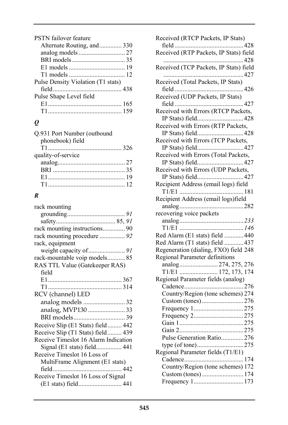 Multi-Tech Systems MULTIVOIP MVP-410ST/810ST User Manual | Page 545 / 559