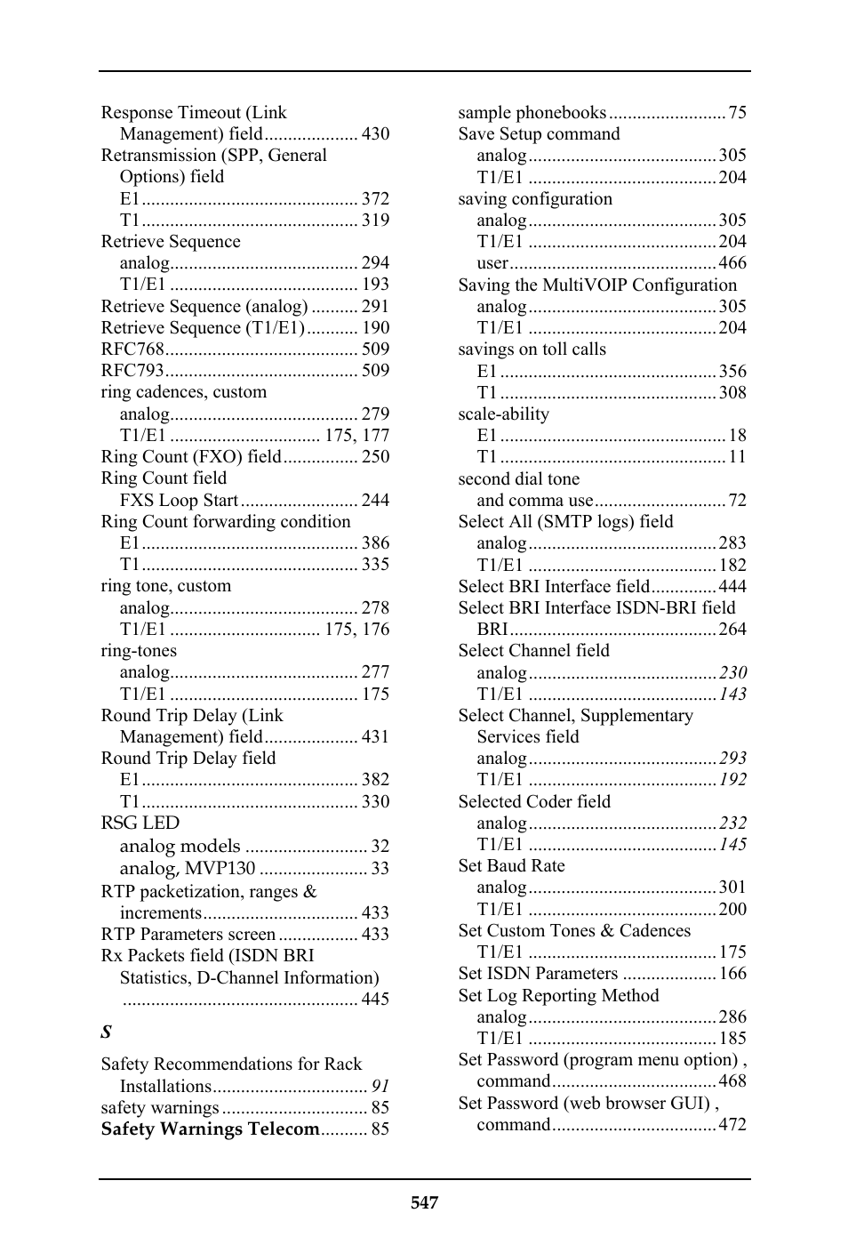 Multi-Tech Systems MULTIVOIP MVP-410ST/810ST User Manual | Page 547 / 559