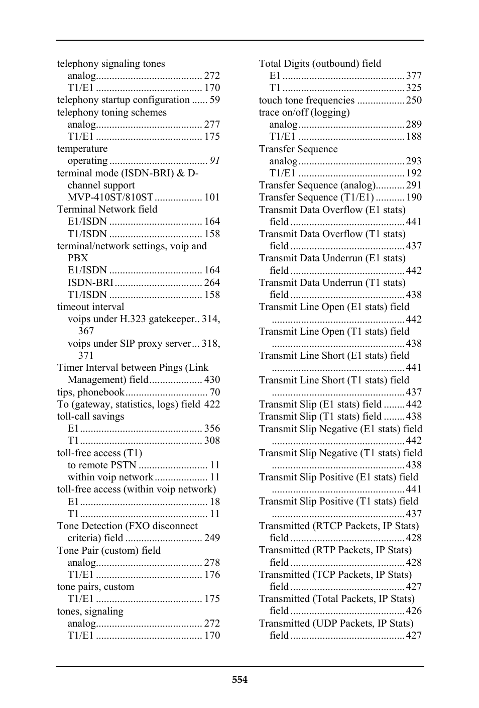 Multi-Tech Systems MULTIVOIP MVP-410ST/810ST User Manual | Page 554 / 559