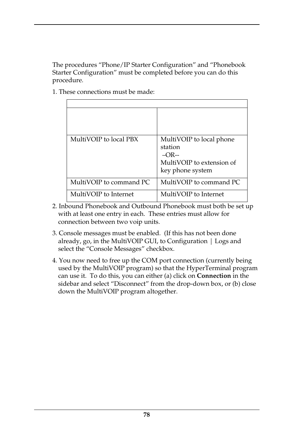 Connectivity test | Multi-Tech Systems MULTIVOIP MVP-410ST/810ST User Manual | Page 78 / 559