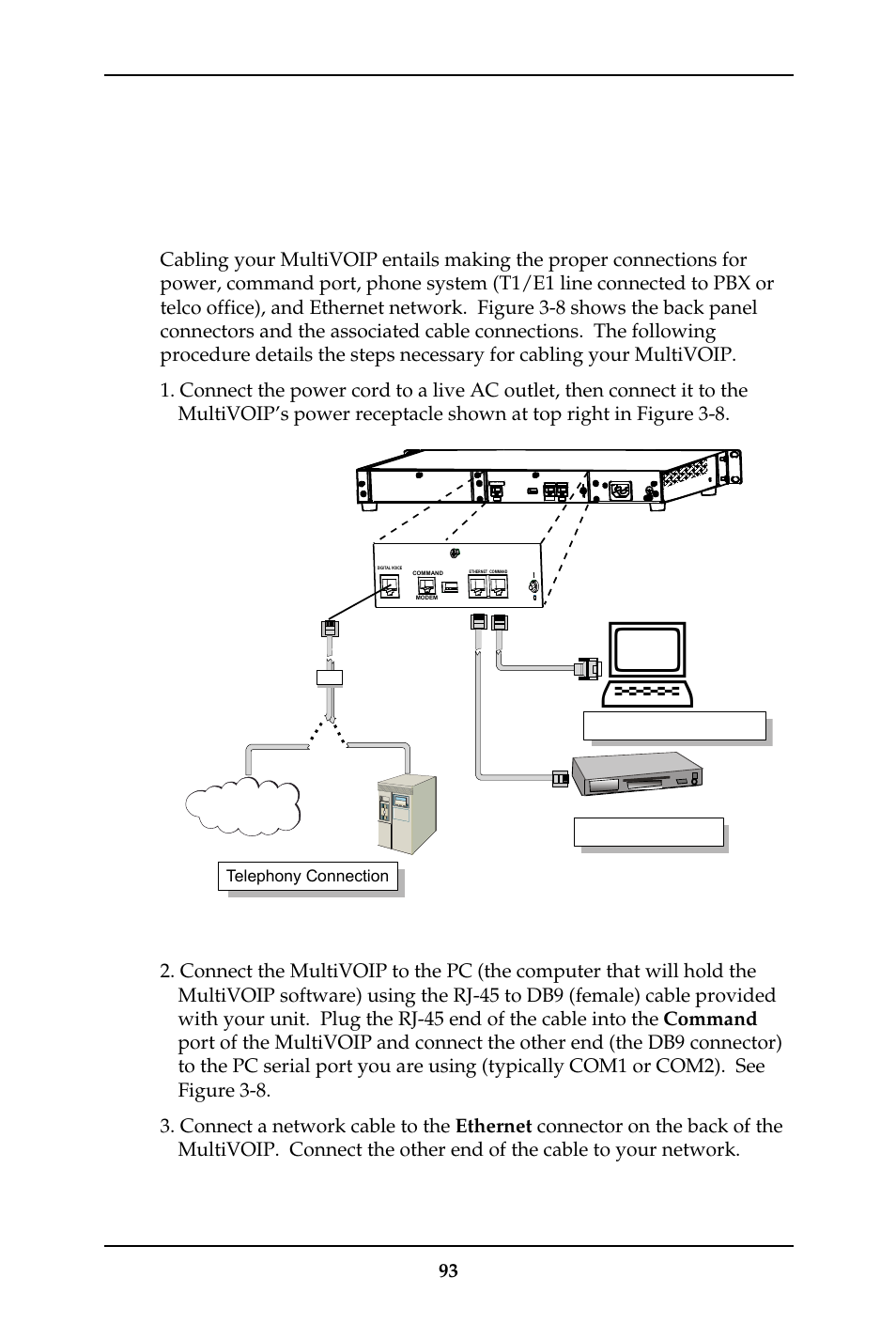 Cabling, Cabling procedure for mvp2410/3010 | Multi-Tech Systems MULTIVOIP MVP-410ST/810ST User Manual | Page 93 / 559