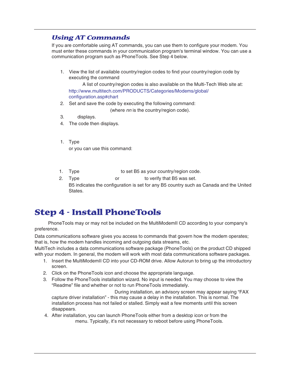 Step 4 - install phonetools, Step 4 - inst | Multi-Tech Systems MT5600BL-V.90 User Manual | Page 11 / 66