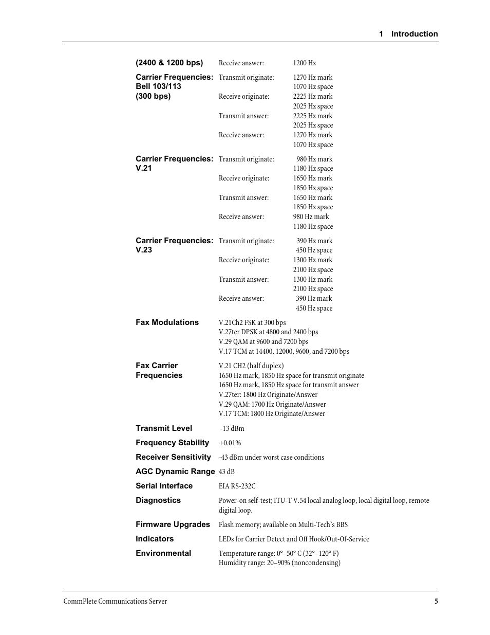 Multi-Tech Systems MT3334HD8 User Manual | Page 11 / 100