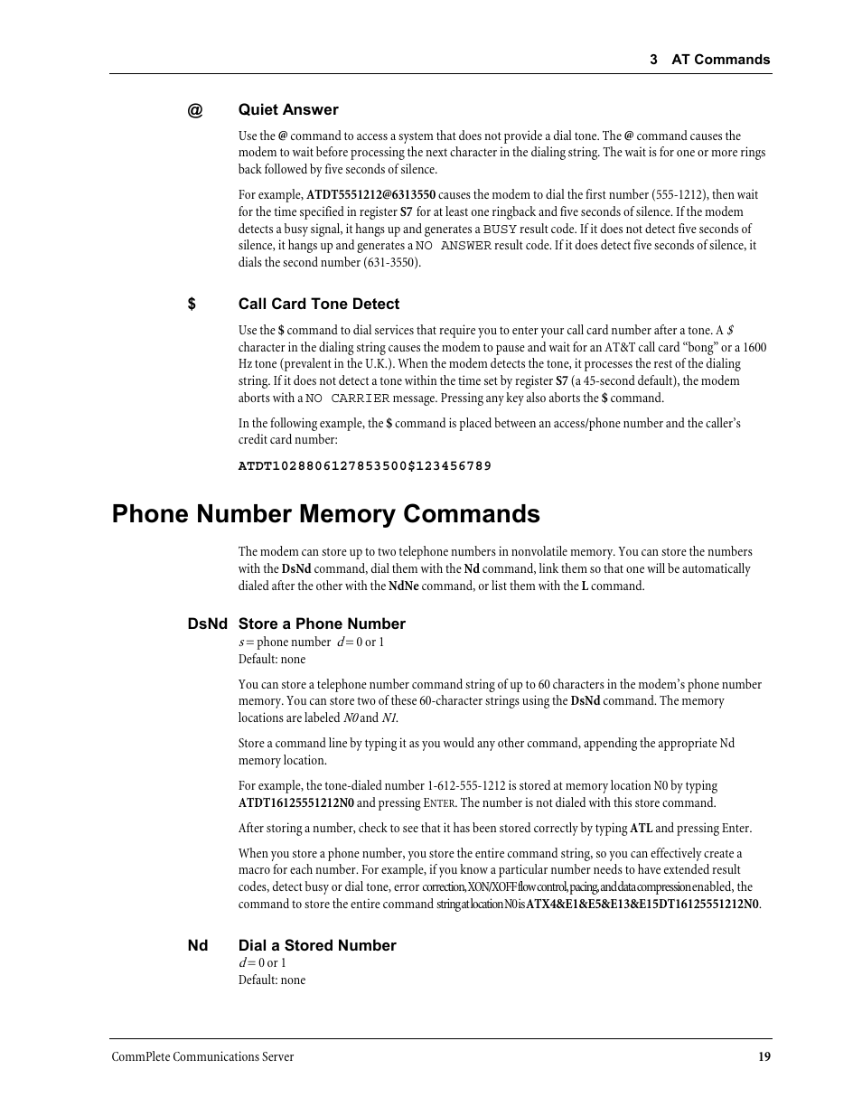 Phone number memory commands | Multi-Tech Systems MT3334HD8 User Manual | Page 25 / 100