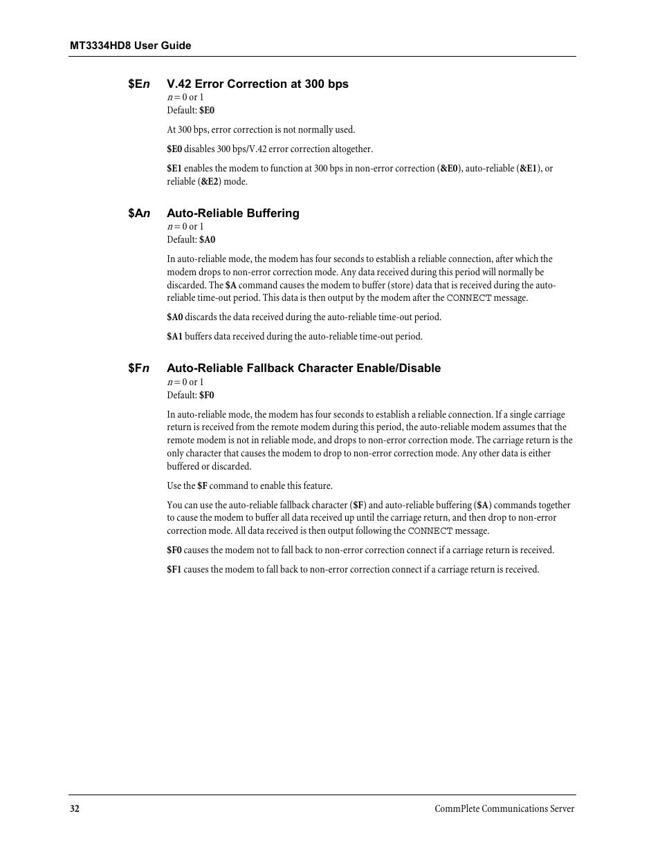 Multi-Tech Systems MT3334HD8 User Manual | Page 38 / 100