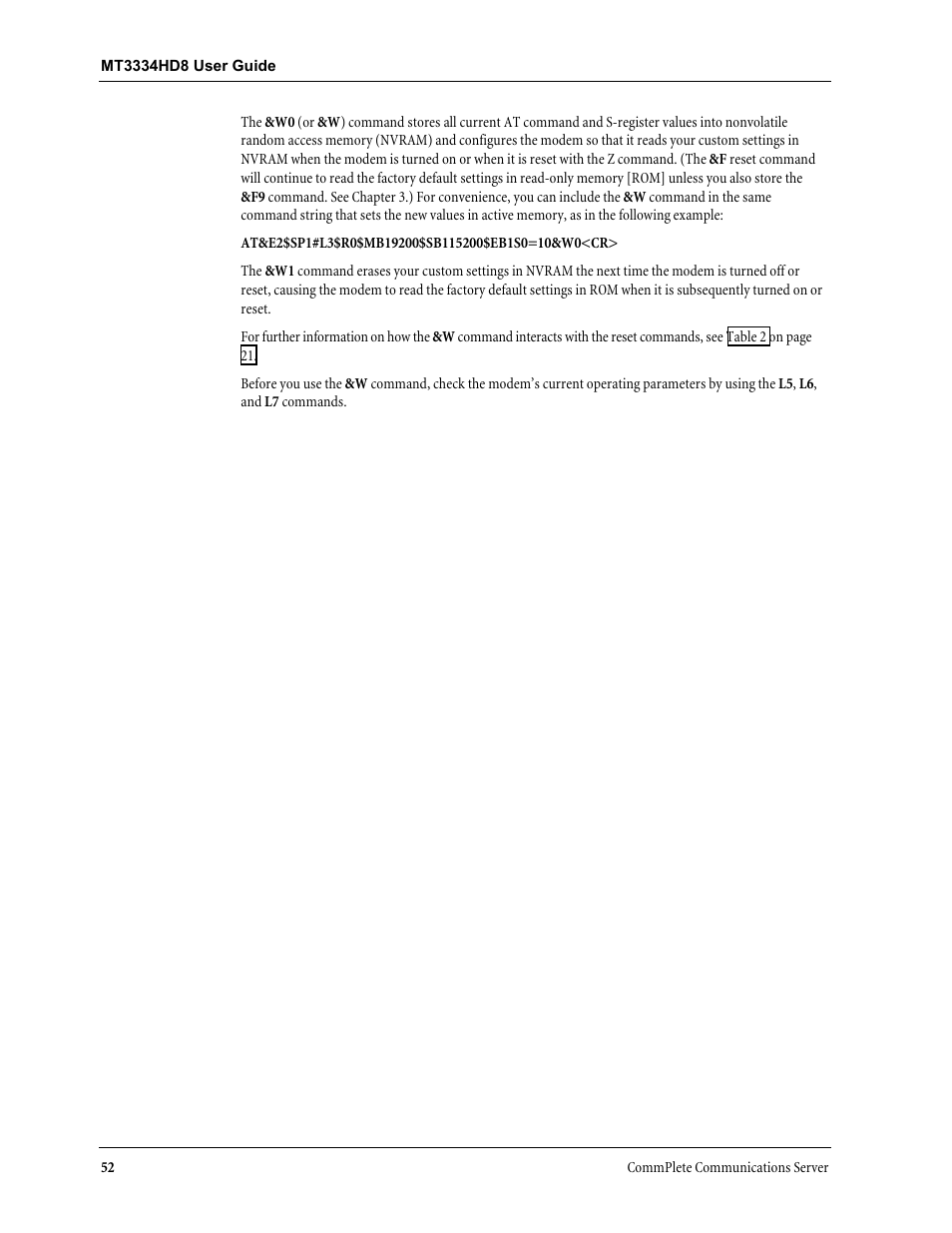 Multi-Tech Systems MT3334HD8 User Manual | Page 58 / 100