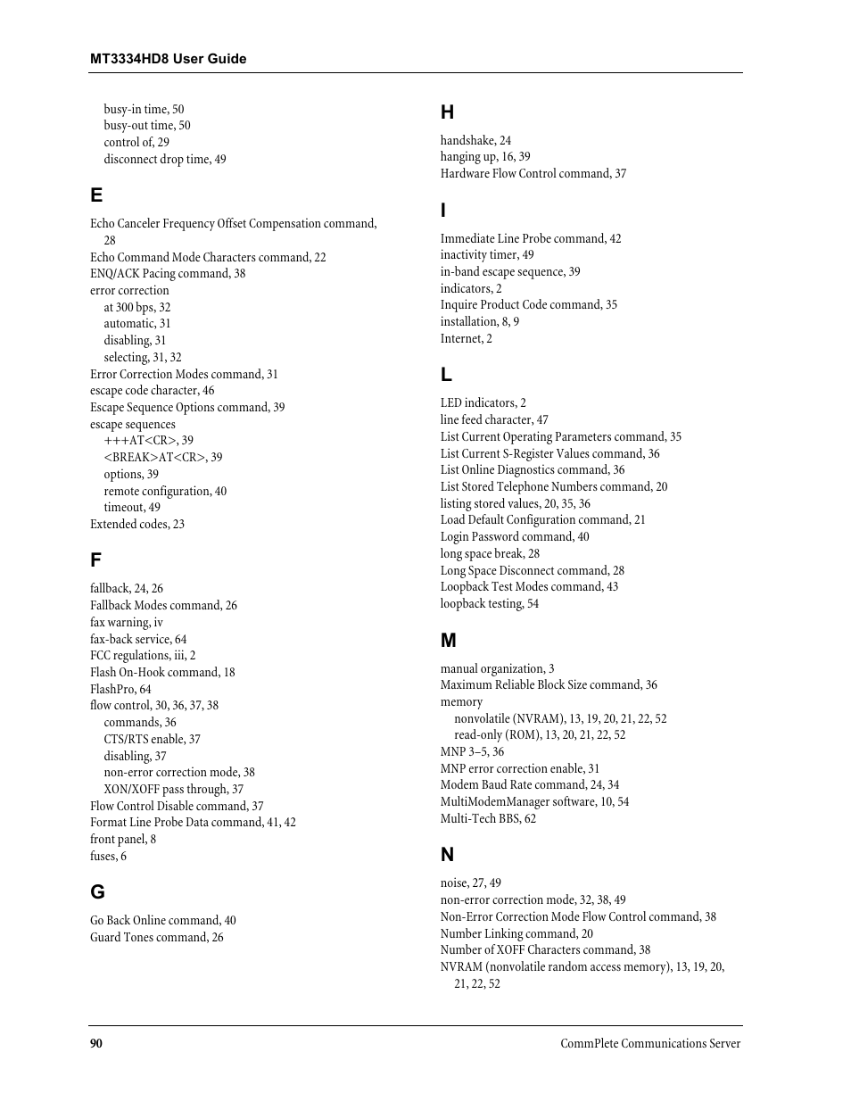 Multi-Tech Systems MT3334HD8 User Manual | Page 96 / 100