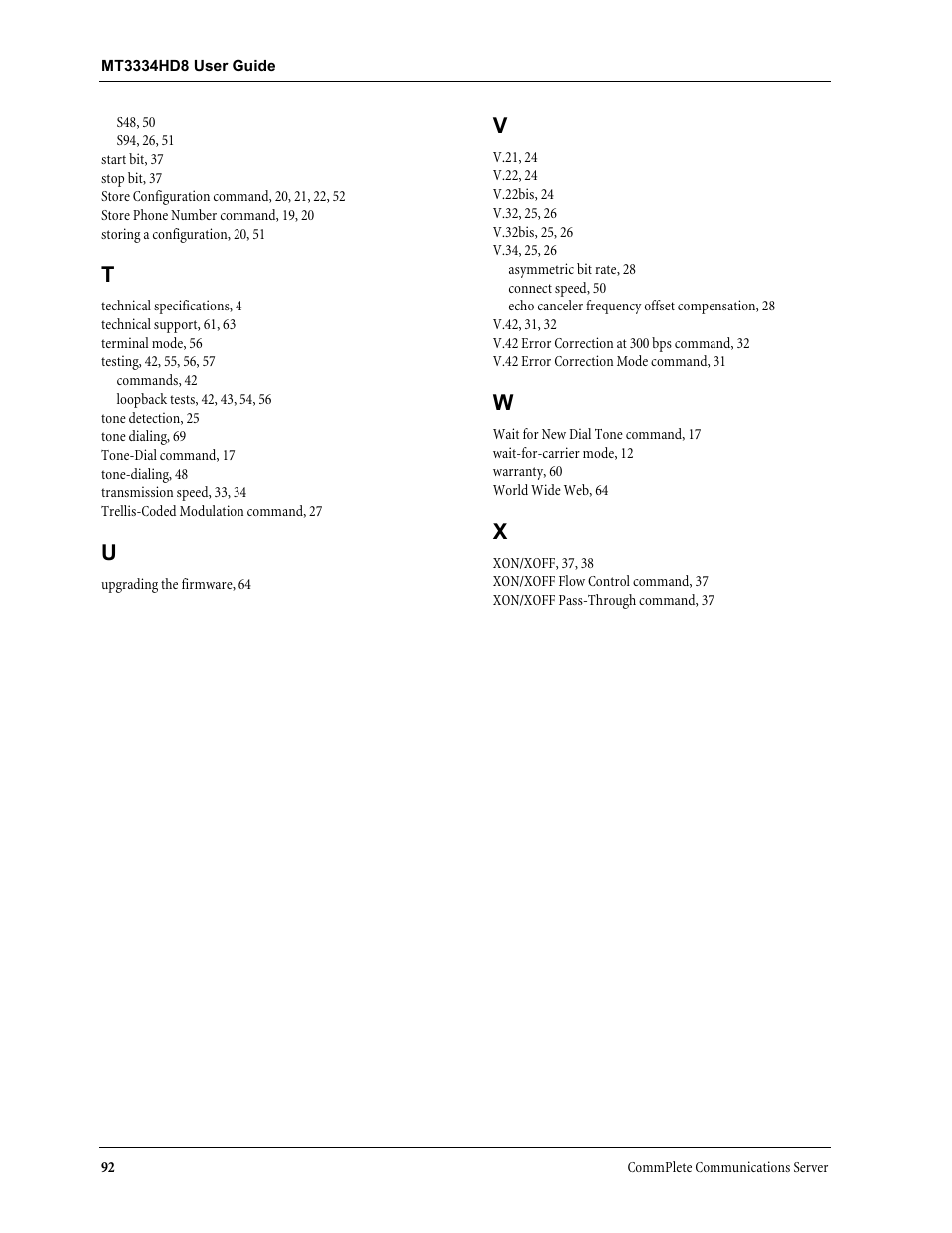 Multi-Tech Systems MT3334HD8 User Manual | Page 98 / 100