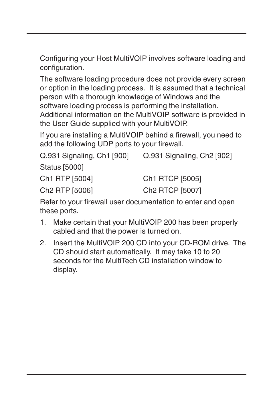 Configuring your host multivoip | Multi-Tech Systems MVP200 User Manual | Page 13 / 44