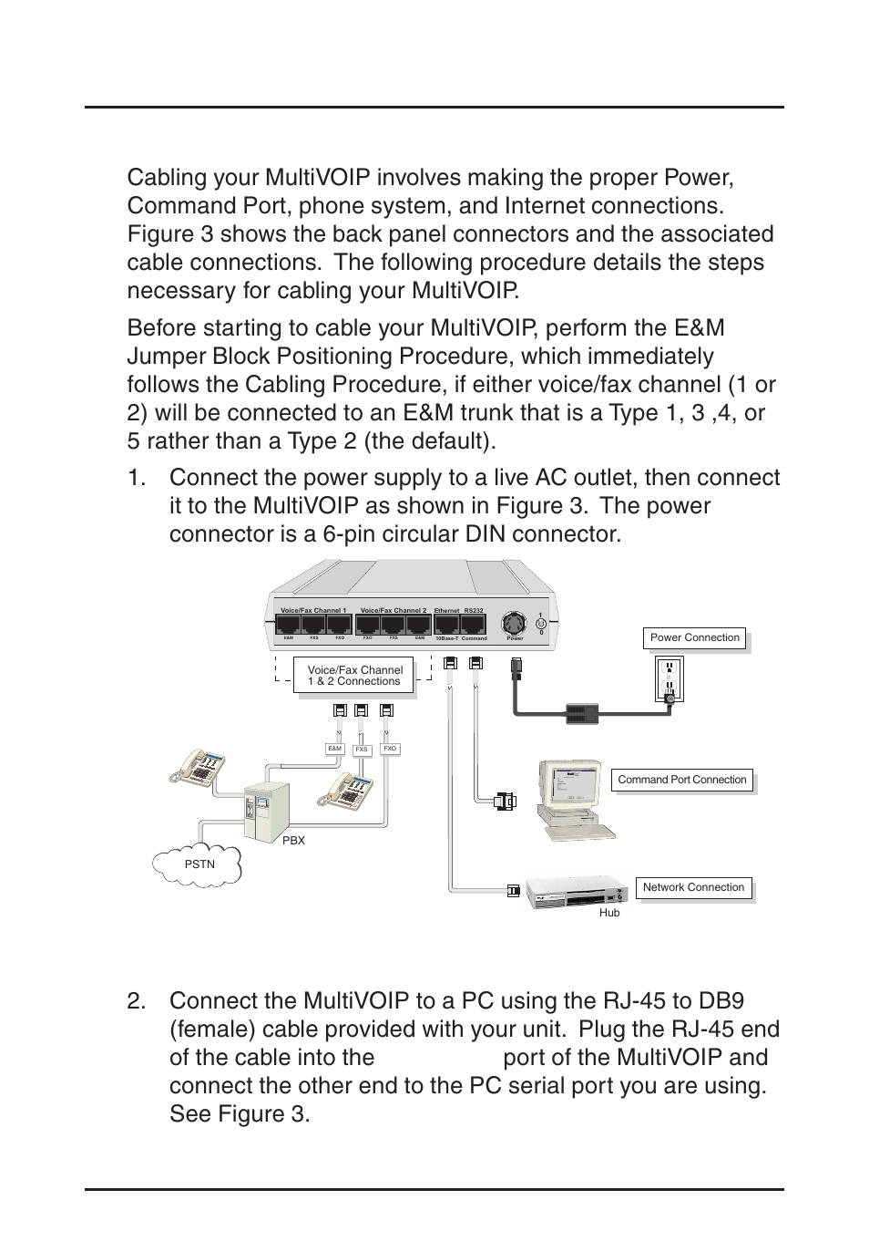 Cabling your multivoip, 9cabling | Multi-Tech Systems MVP200 User Manual | Page 9 / 44