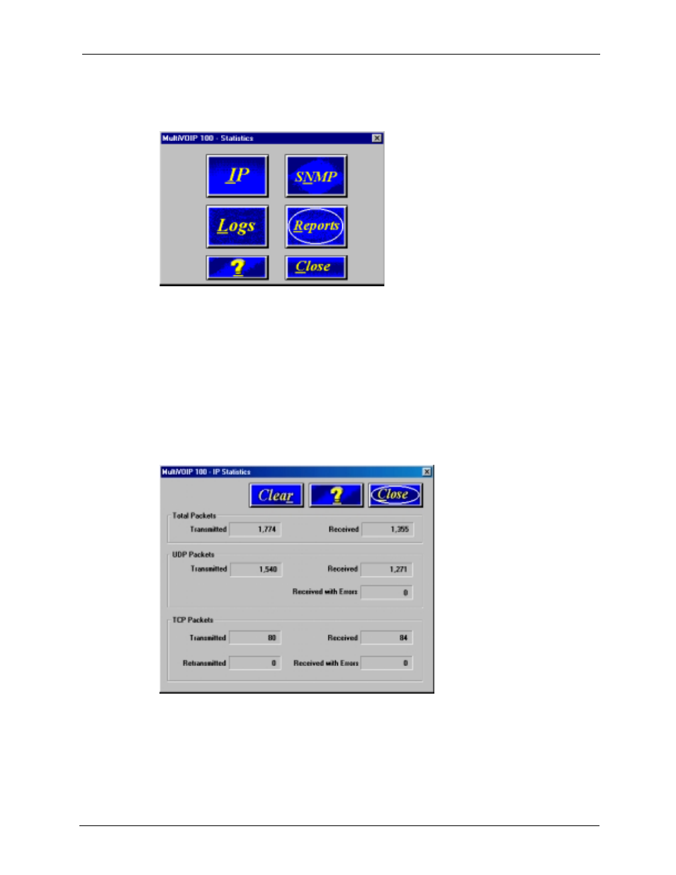 Viewing statistics, Ip statistics | Multi-Tech Systems MVP120 User Manual | Page 60 / 104