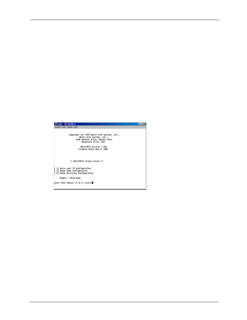 Telnet | Multi-Tech Systems MVP120 User Manual | Page 72 / 104