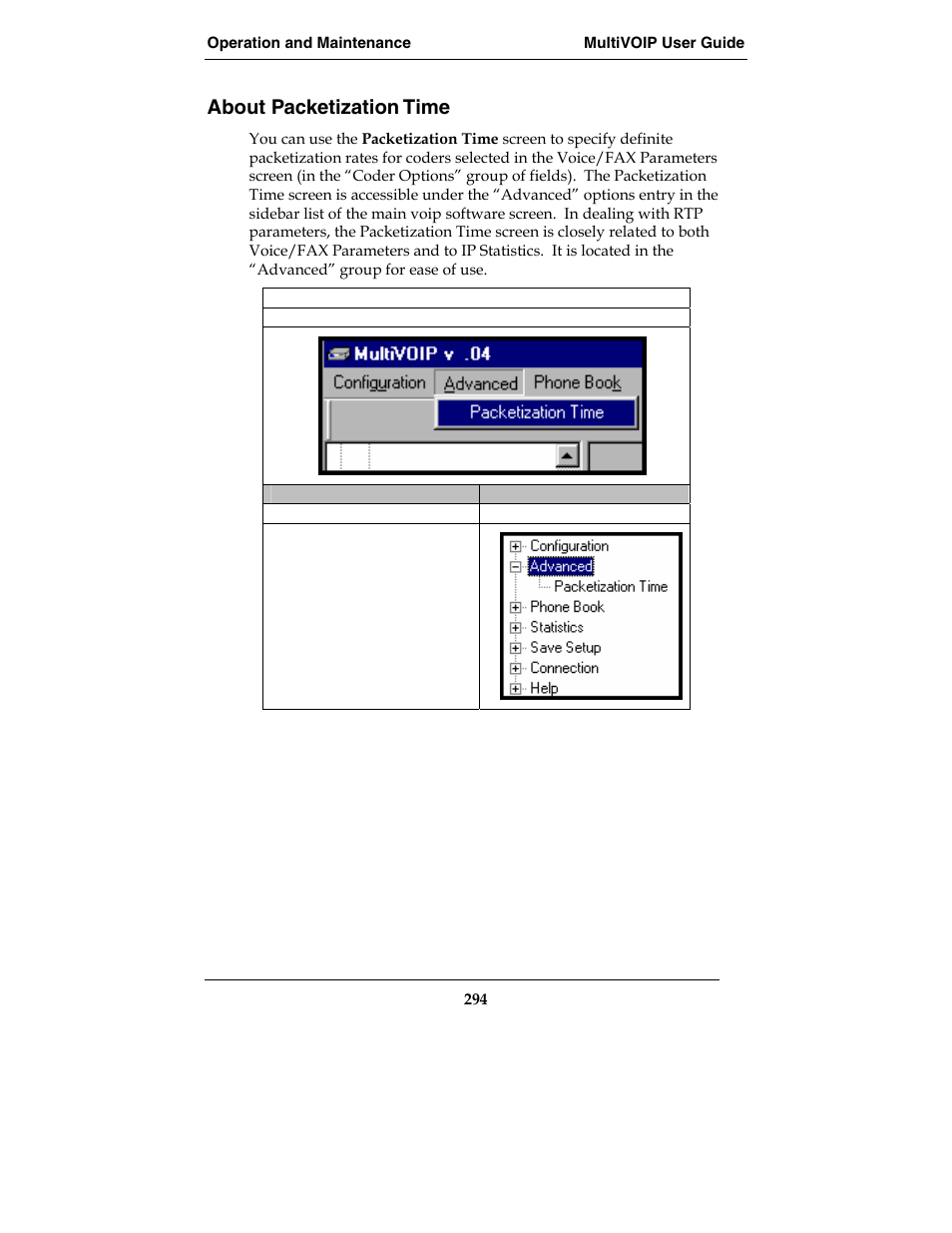 About packetization time | Multi-Tech Systems E1 User Manual | Page 294 / 395