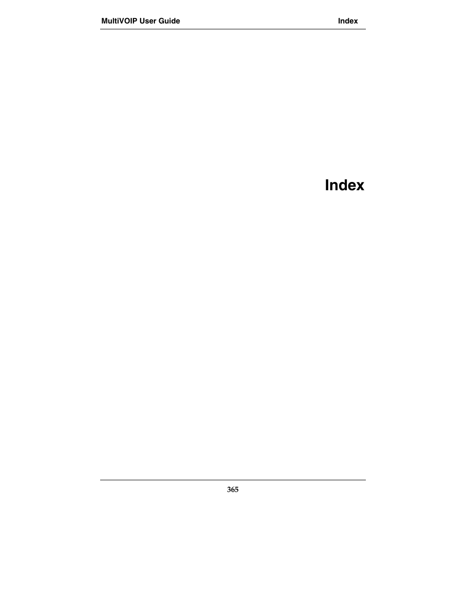 Index | Multi-Tech Systems E1 User Manual | Page 365 / 395