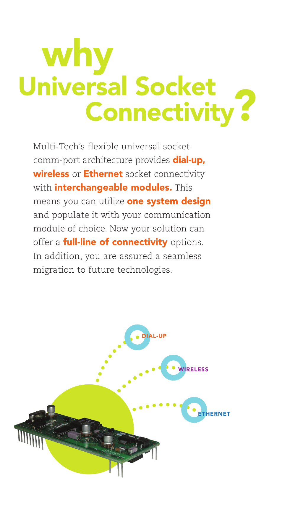 Universal socket connectivity | Multi-Tech Systems MT2456SMI-IP User Manual | Page 2 / 8