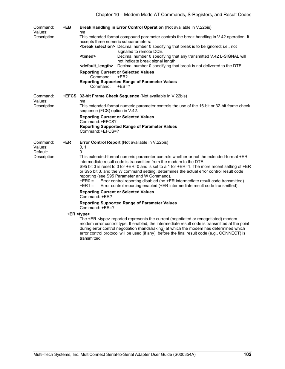 Multi-Tech Systems MTS2SA-T User Manual | Page 102 / 181