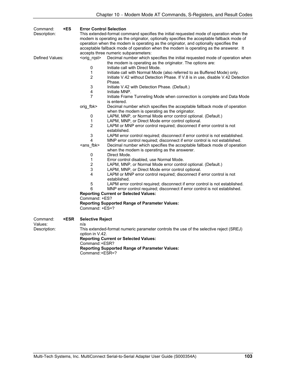 Multi-Tech Systems MTS2SA-T User Manual | Page 103 / 181