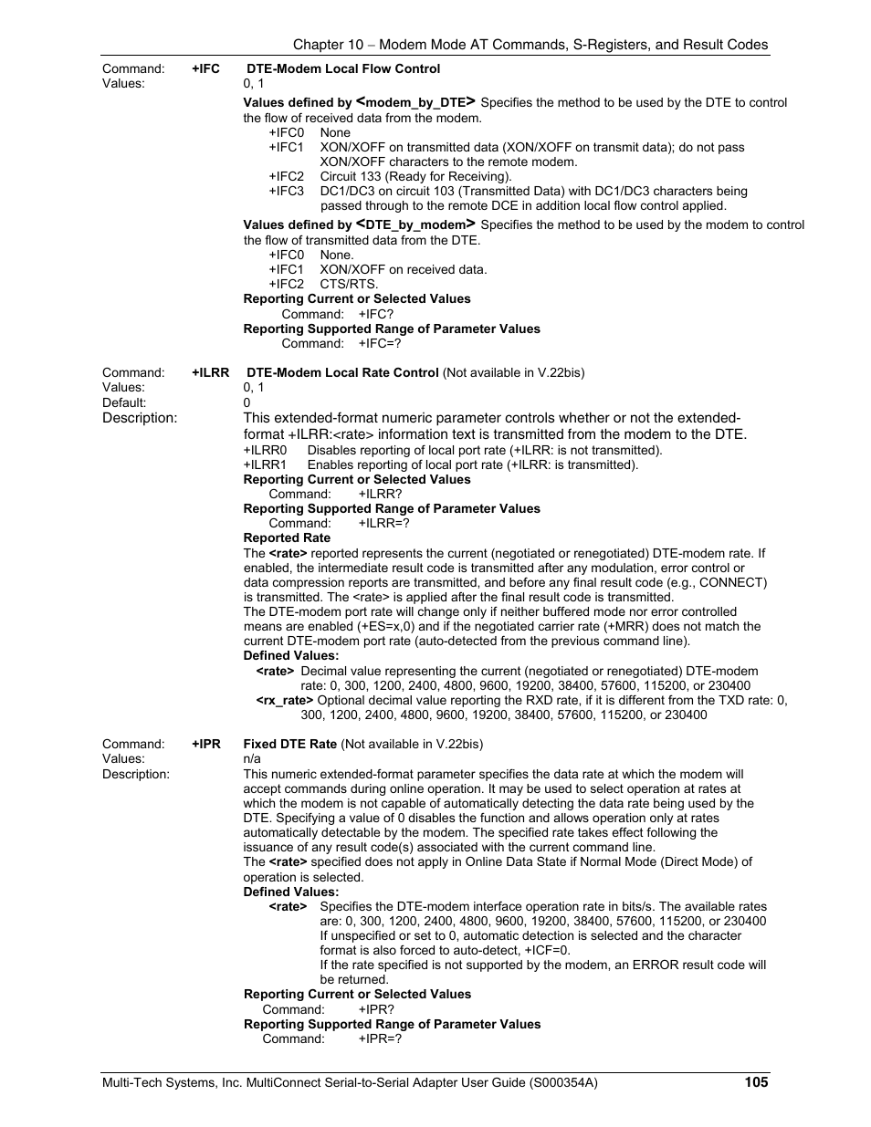 Multi-Tech Systems MTS2SA-T User Manual | Page 105 / 181