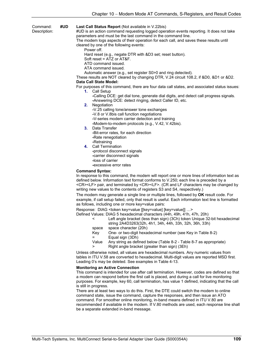 Multi-Tech Systems MTS2SA-T User Manual | Page 109 / 181