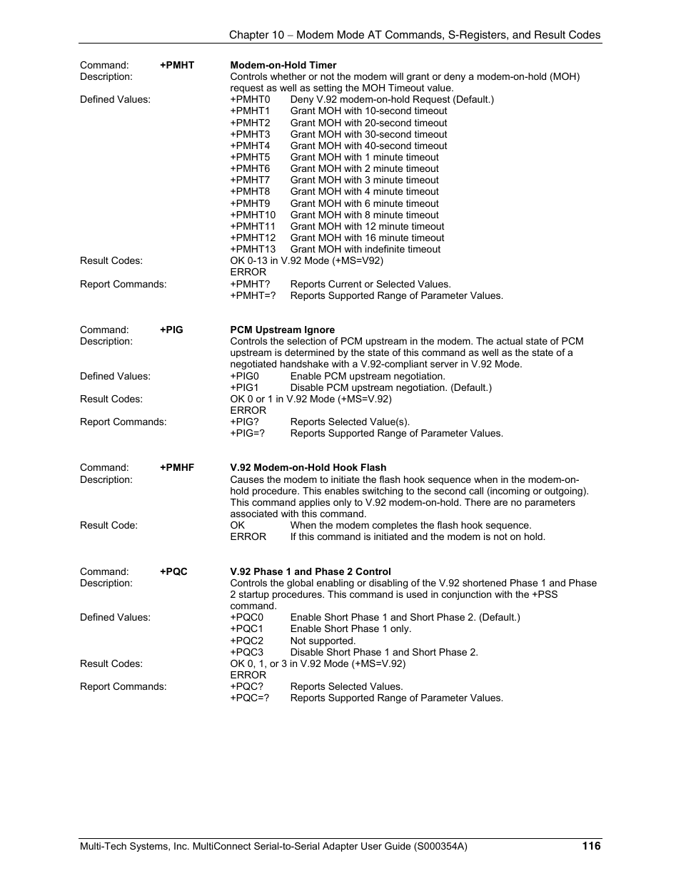 Multi-Tech Systems MTS2SA-T User Manual | Page 116 / 181