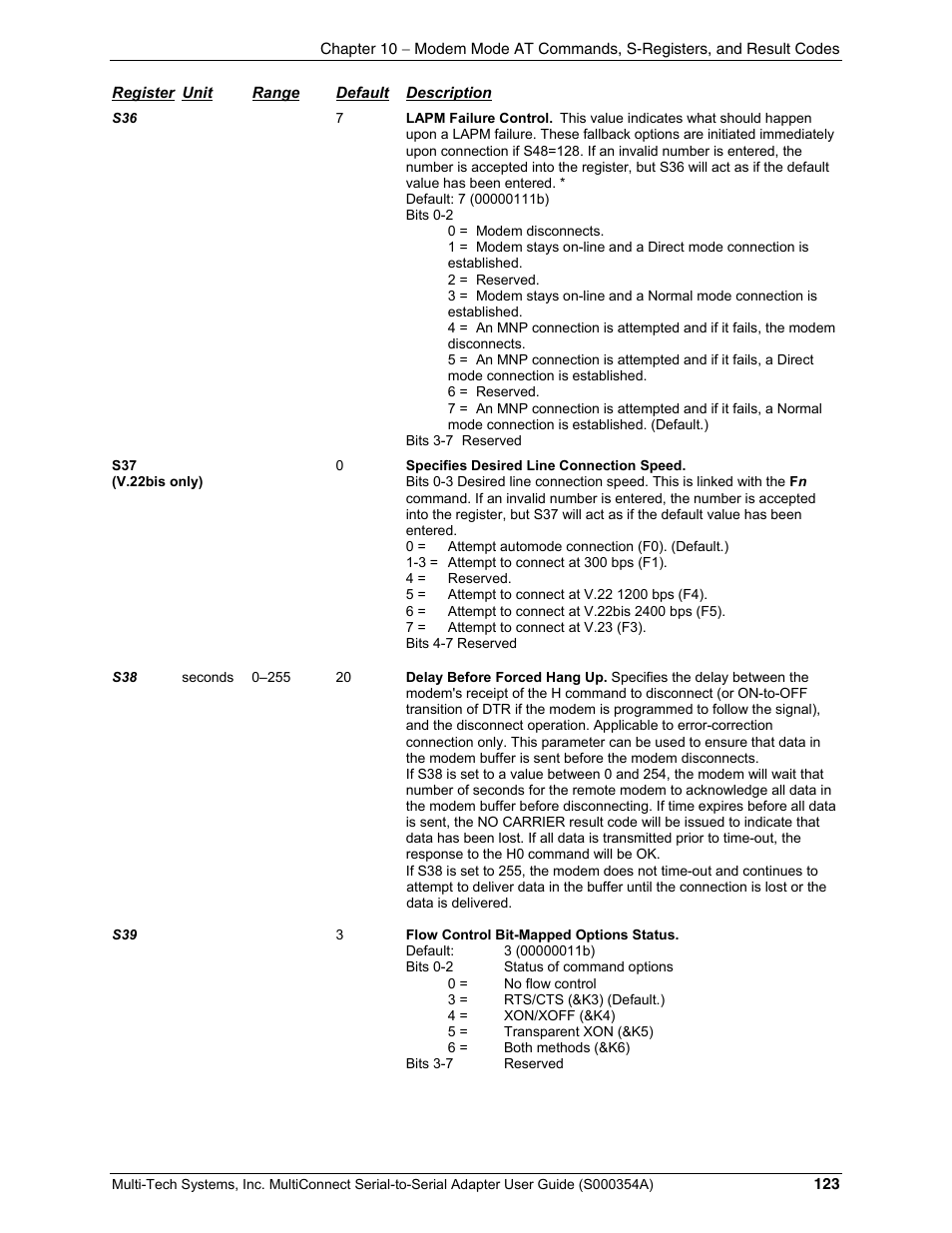 Multi-Tech Systems MTS2SA-T User Manual | Page 123 / 181