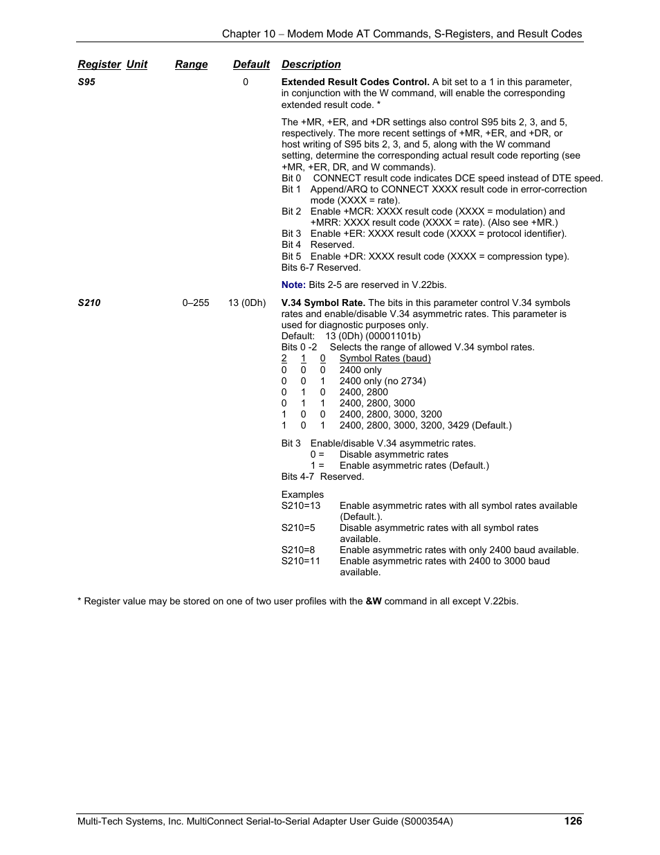 Multi-Tech Systems MTS2SA-T User Manual | Page 126 / 181